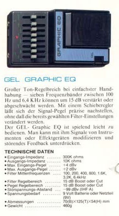 TONEHOME - the World of Vintage Guitar Effects Pedals - GEL Graphic EQ