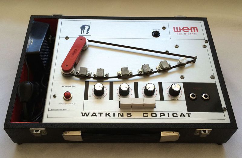1960's WEM Watkins COPICAT テープエコー ビンテージ Watkins 1960's Copicat Mk2 Blue [Tube Tape Echo Machine] - YouTube